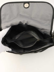 Logo Charm Shoulder Bag Black