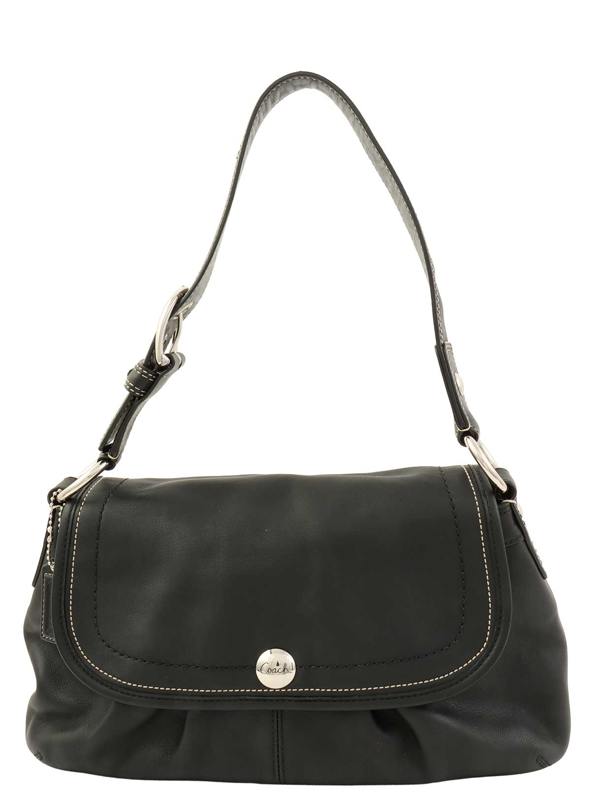 Logo Charm Shoulder Bag Black