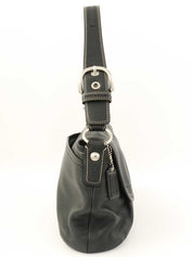 Logo Charm Shoulder Bag Black