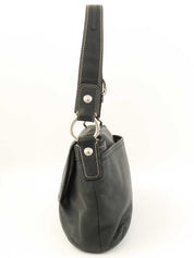 Logo Charm Shoulder Bag Black