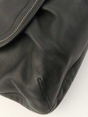 Logo Charm Shoulder Bag Black