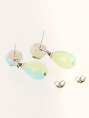 1999 CC Mark Design Swing Earrings Light Blue/Multi