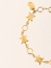 Rhinestone Macadam Bracelet Gold