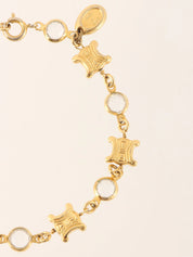 Rhinestone Macadam Bracelet Gold