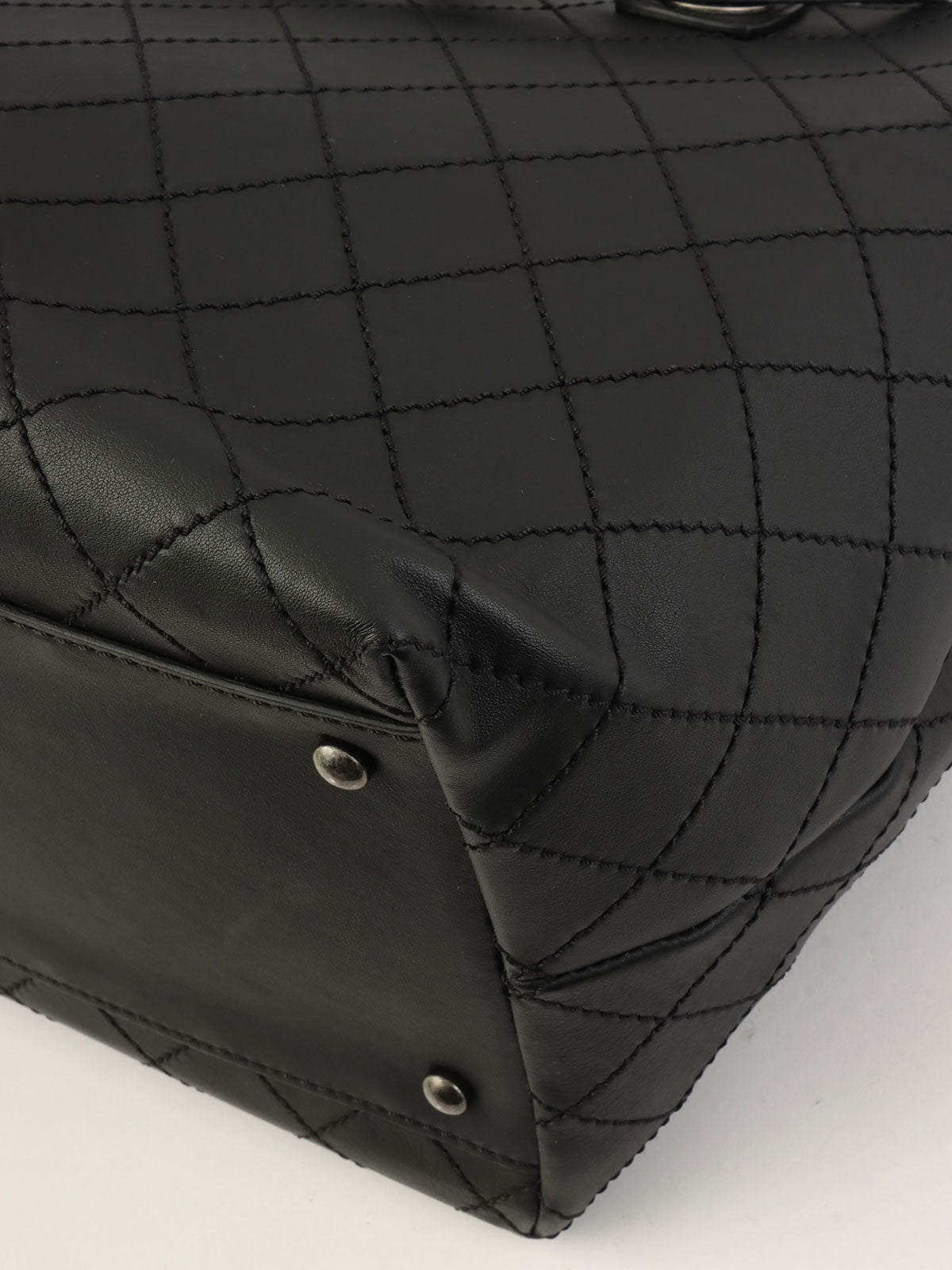 Made in 2015, Matelasse Stitch CC Charm 2-Way Bag, Black