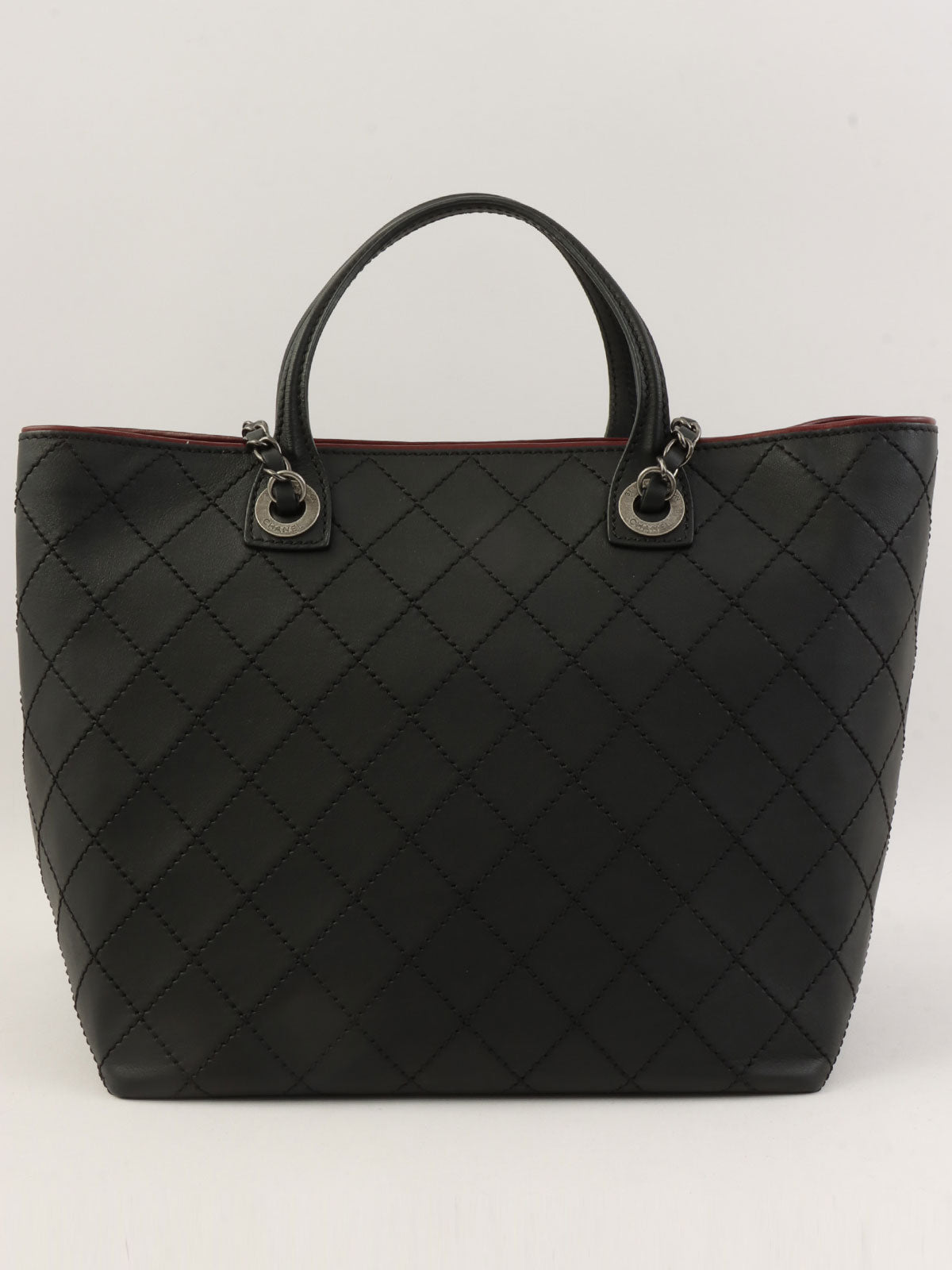 Made in 2015, Matelasse Stitch CC Charm 2-Way Bag, Black