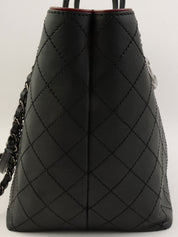 Made in 2015, Matelasse Stitch CC Charm 2-Way Bag, Black