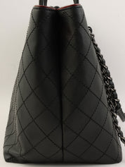 Made in 2015, Matelasse Stitch CC Charm 2-Way Bag, Black