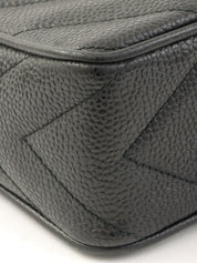 1992年頃製 キャビアスキンCCマークタッセルチェーンショルダーバッグ ブラック