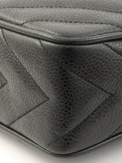 1992年頃製 キャビアスキンCCマークタッセルチェーンショルダーバッグ ブラック