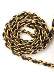 1992年頃製 キャビアスキンCCマークタッセルチェーンショルダーバッグ ブラック