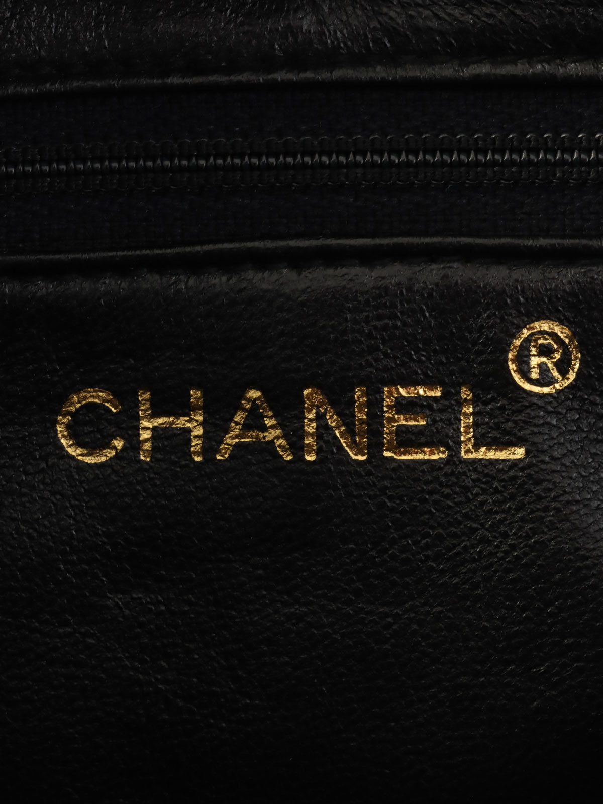 1992年頃製 キャビアスキンCCマークタッセルチェーンショルダーバッグ ブラック