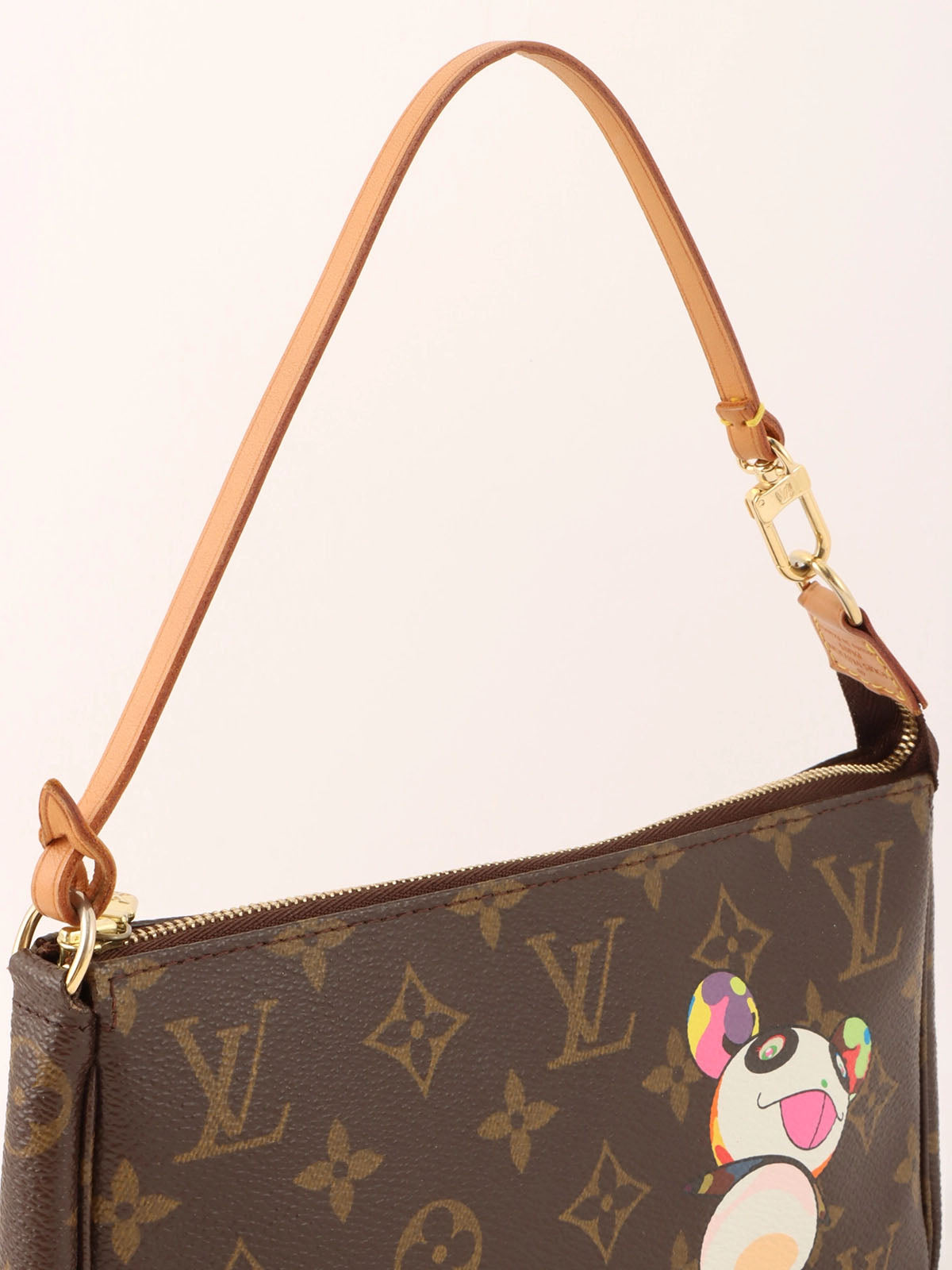 2004年制 村上隆合作款老花Panda Pochette Accessoires 棕色/彩色