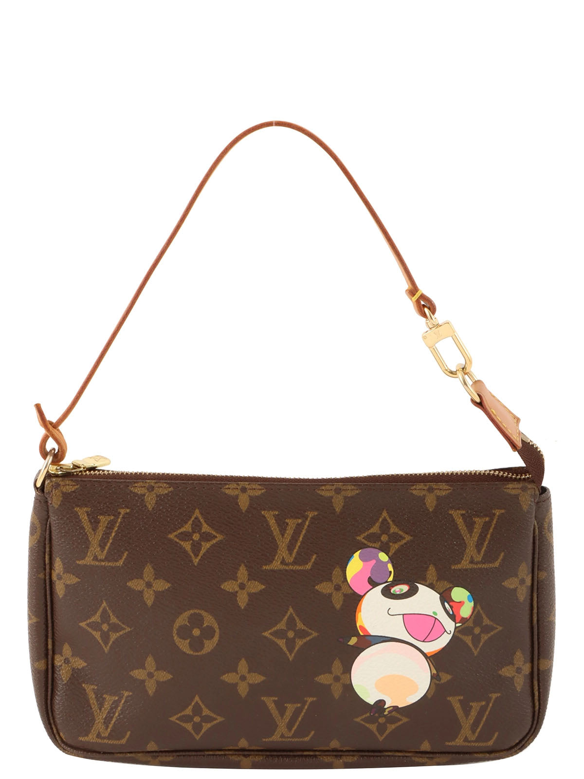 2004年制 村上隆合作款老花Panda Pochette Accessoires 棕色/彩色