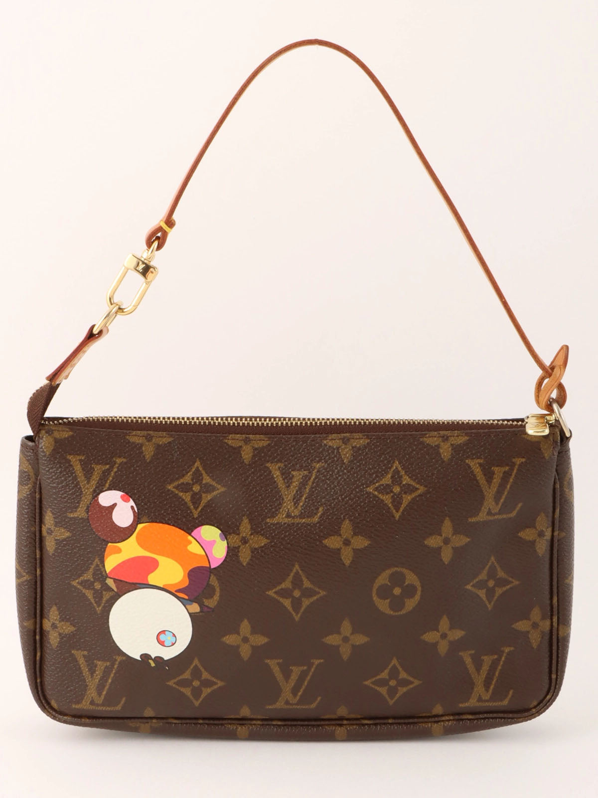 2004年制 村上隆合作款老花Panda Pochette Accessoires 棕色/彩色