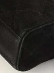 1995年頃製 スエードマトラッセステッチCCターンロックチェーンショルダーバッグ ブラック