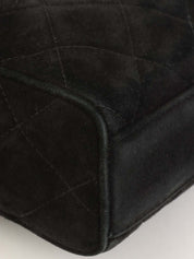 1995 黑色麂皮绗缝 CC 旋扣链条单肩包