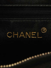 1995 黑色麂皮绗缝 CC 旋扣链条单肩包