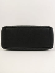 Circa 2012 Caviar Skin CC Mark Stitch Chain Tote Bag Black