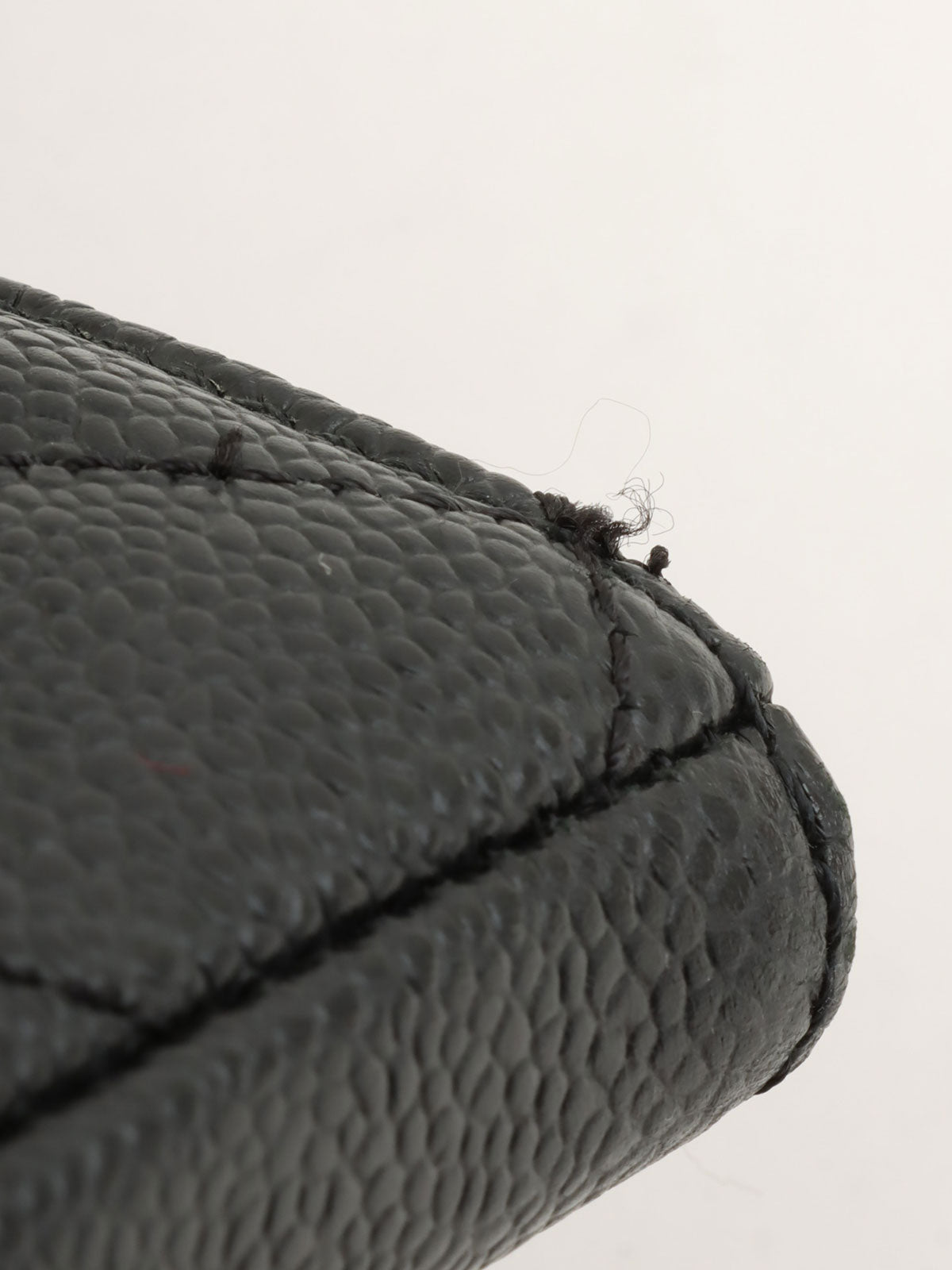 Circa 2012 Caviar Skin CC Mark Stitch Chain Tote Bag Black