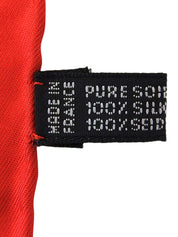 Circle logo design chain pattern scarf in red/black