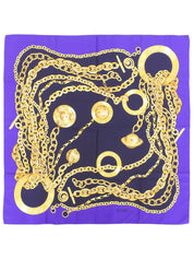 Navy Chain Pattern Scarf