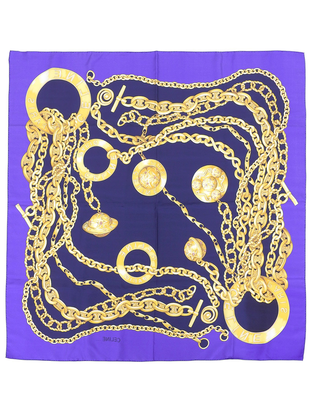 チェーンパターンスカーフ ネイビー