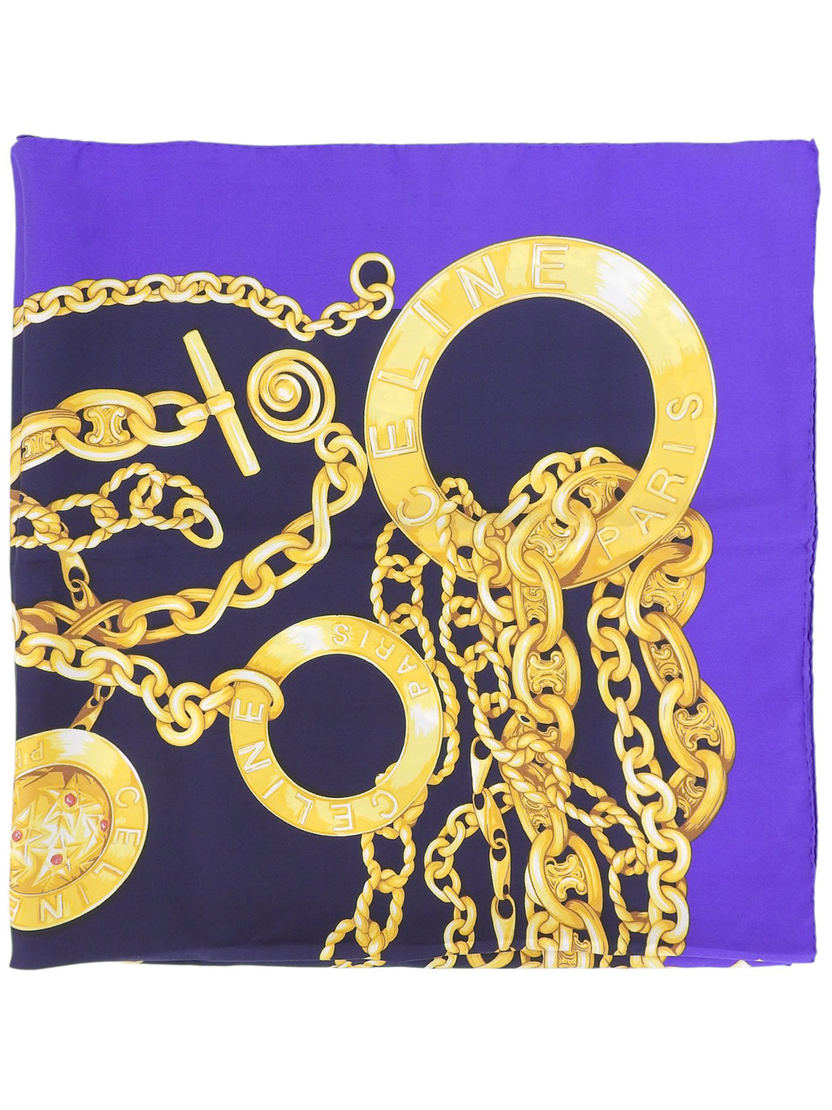 海军蓝链纹围巾