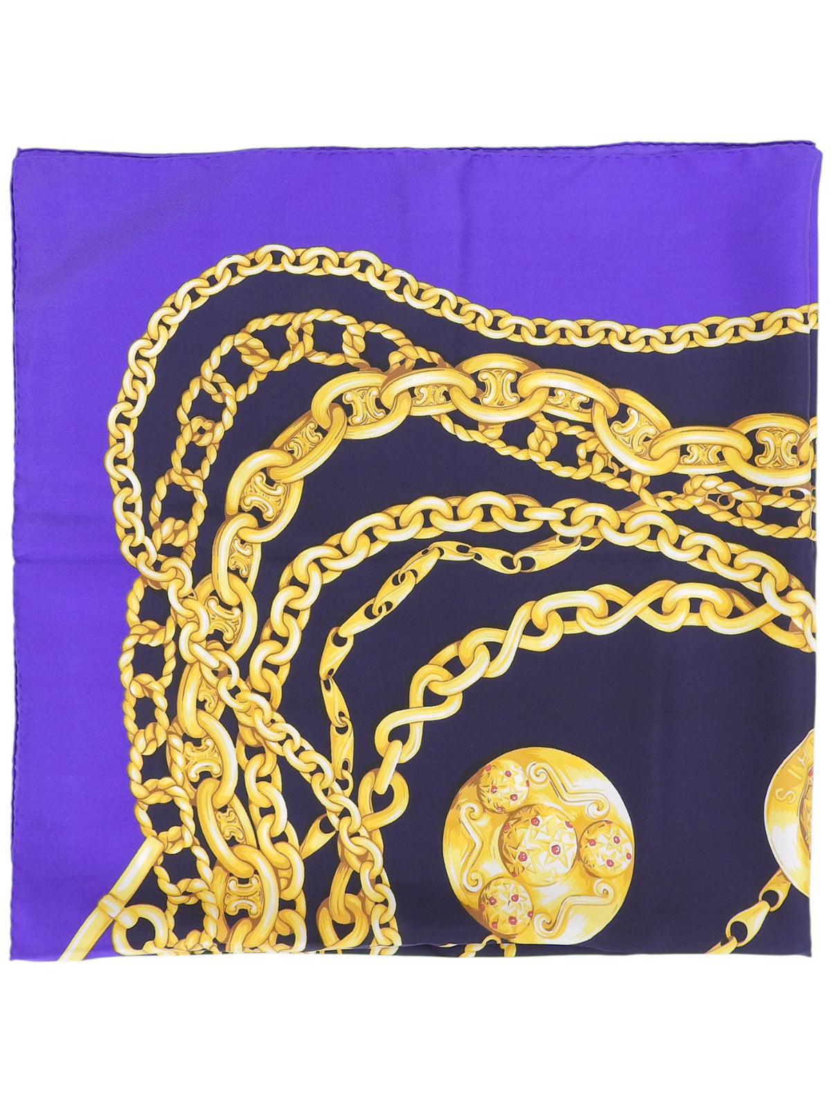 海军蓝链纹围巾