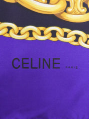 Navy Chain Pattern Scarf