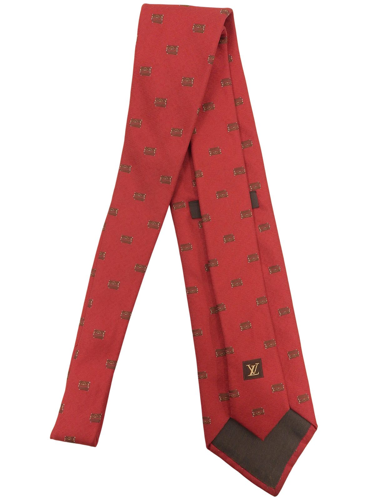 トランクパターンネクタイ レッド