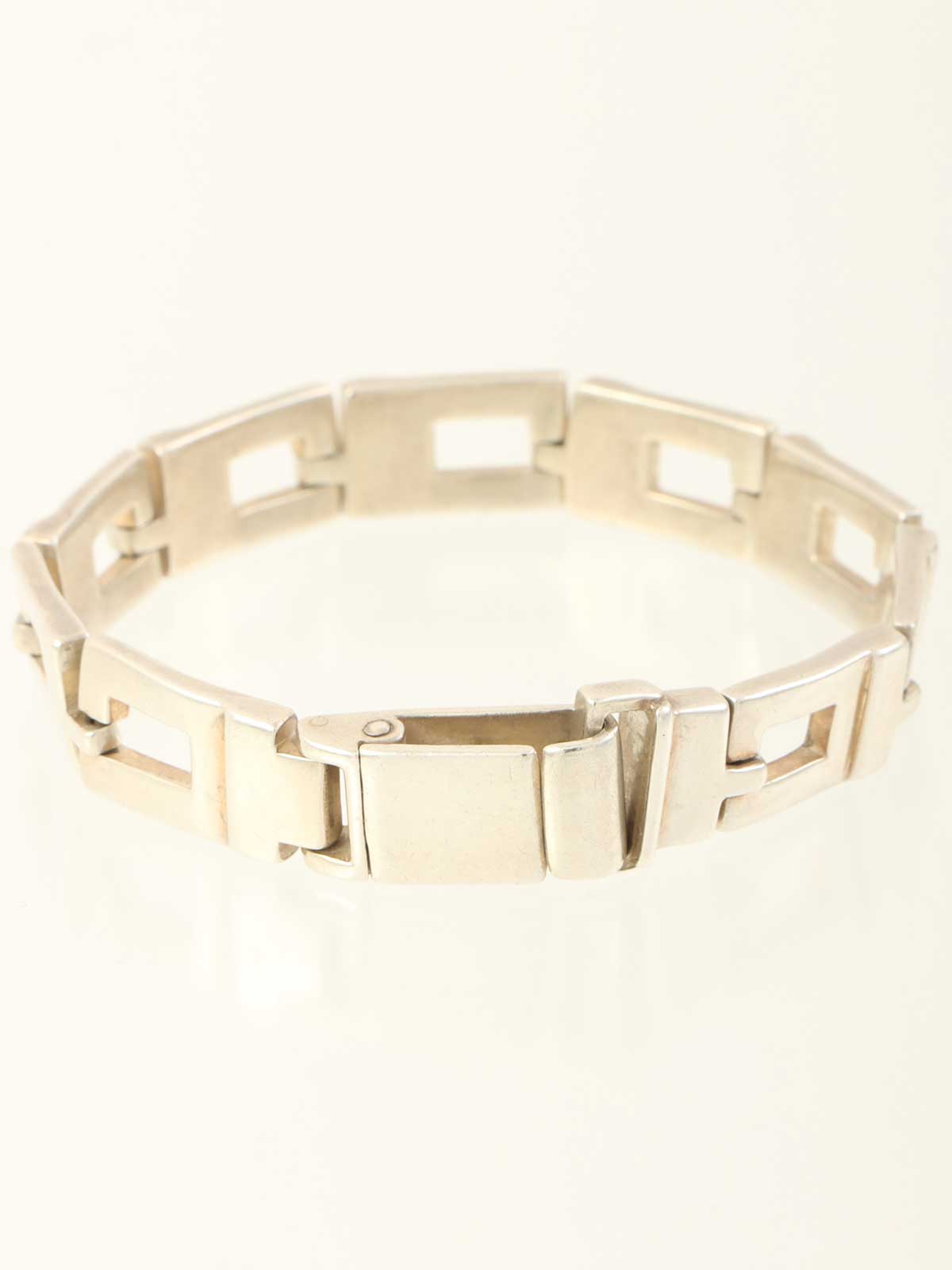 925 GG 标志链手链，银色