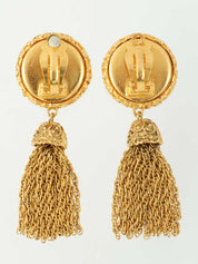 1993年製　デザインCCマークタッセルイヤリング　ゴールド