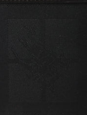 Check Pattern Round Logo Mini Shoulder Bag in Black