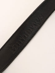 Check Pattern Round Logo Mini Shoulder Bag in Black