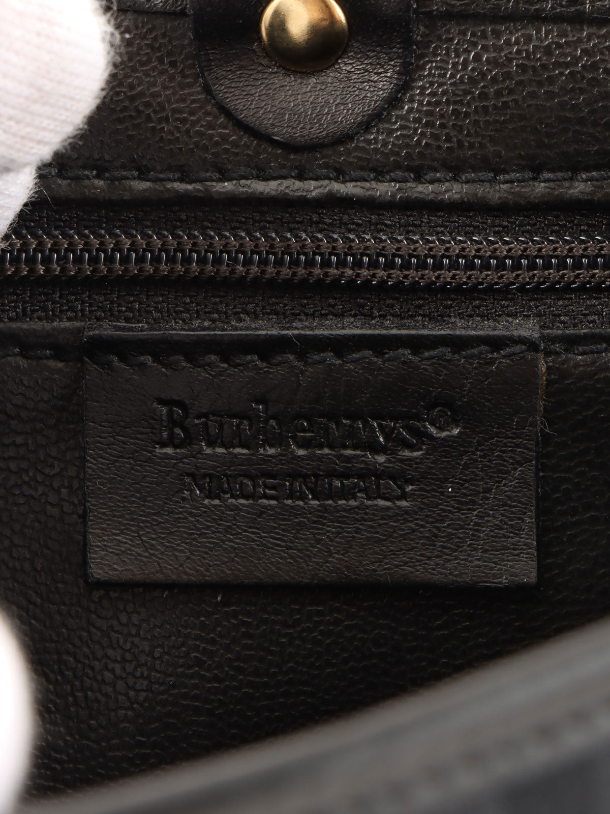 Check Pattern Round Logo Mini Shoulder Bag in Black