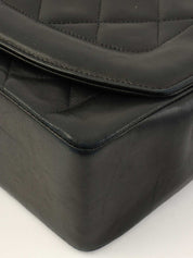 1992 Diana Flap Chain Bag 25cm Black