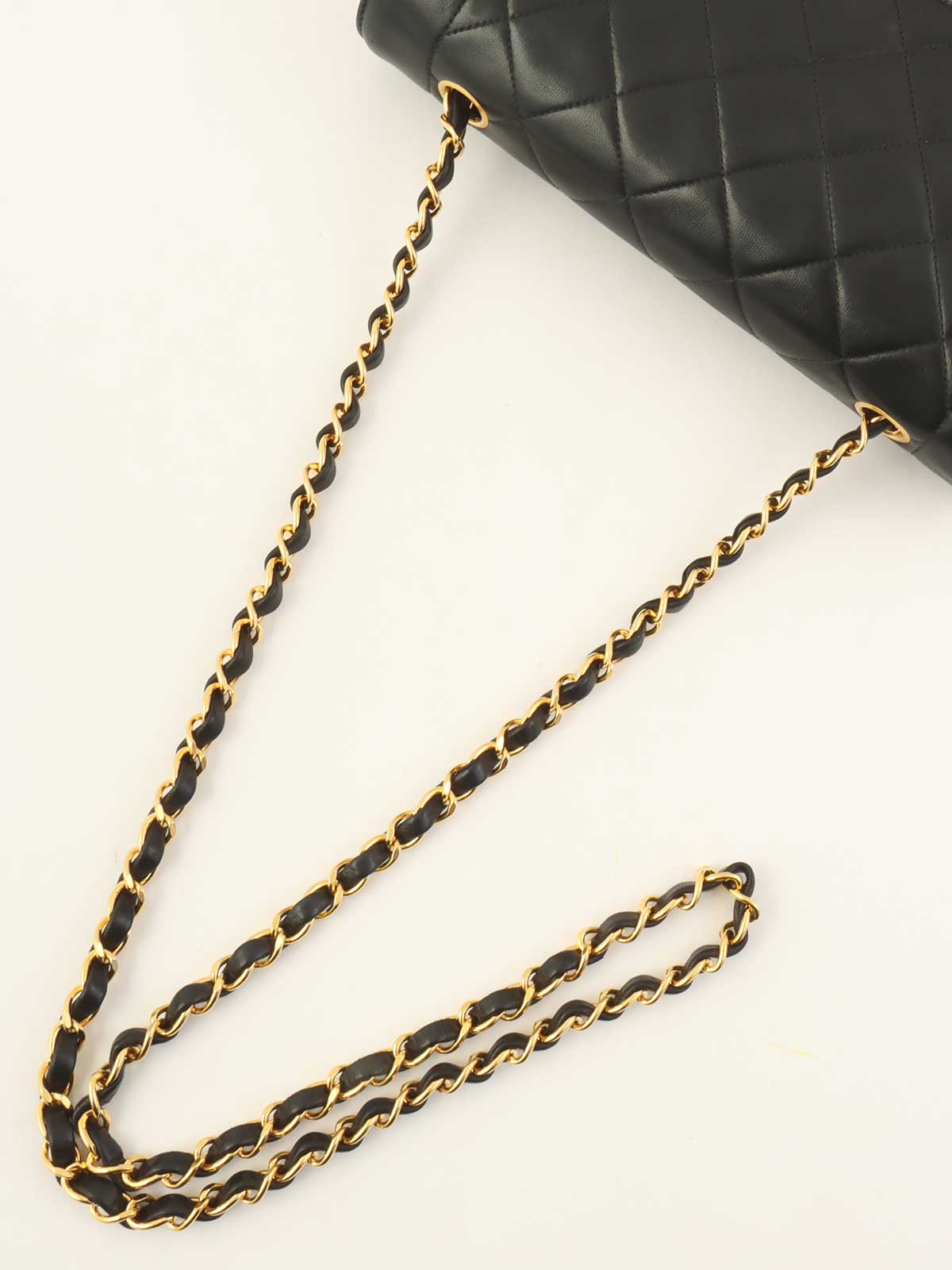 1992 Diana Flap Chain Bag 25cm Black