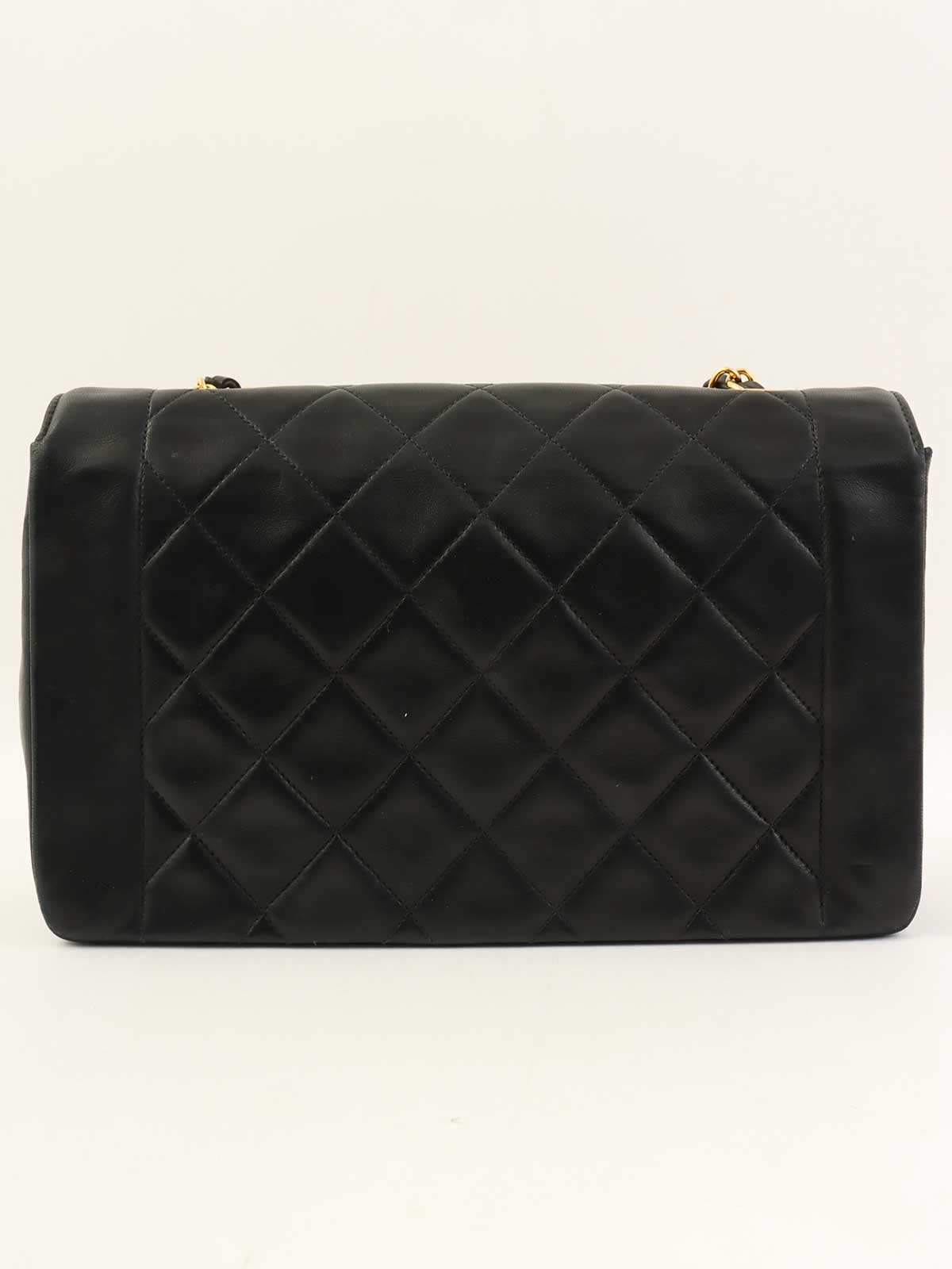 1992 Diana Flap Chain Bag 25cm Black