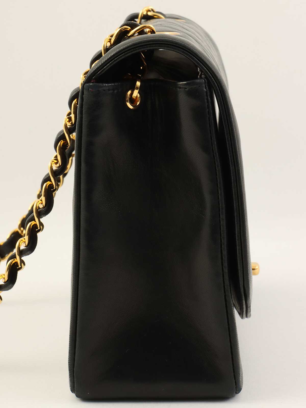 1992 Diana Flap Chain Bag 25cm Black