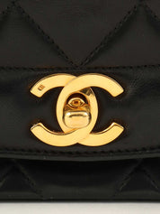 1992 Diana Flap Chain Bag 25cm Black