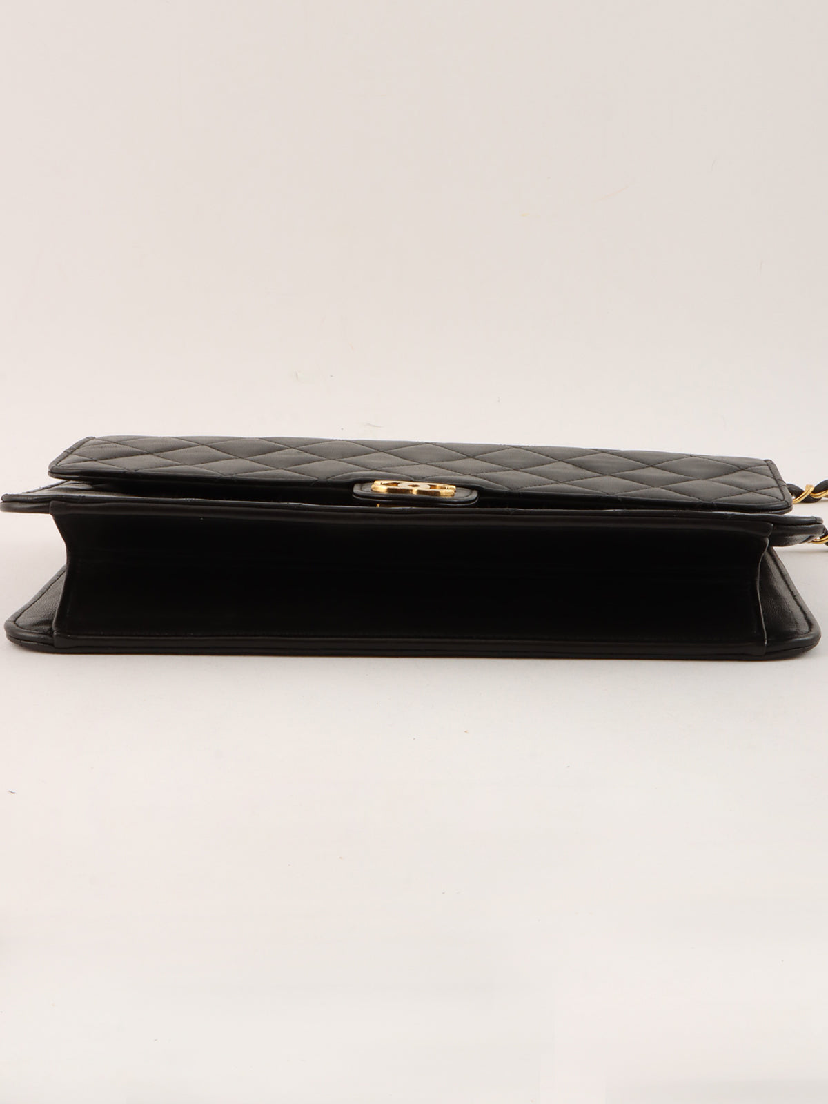 1998 CC mark plate chain shoulder bag black