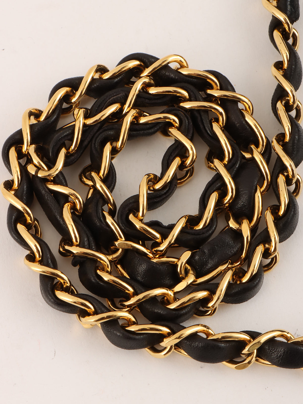 1998 CC mark plate chain shoulder bag black