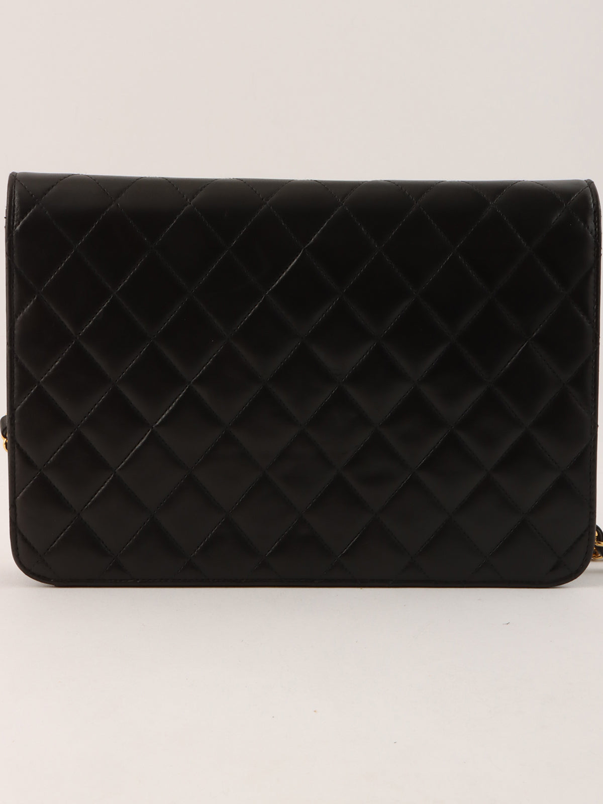 1998 CC mark plate chain shoulder bag black