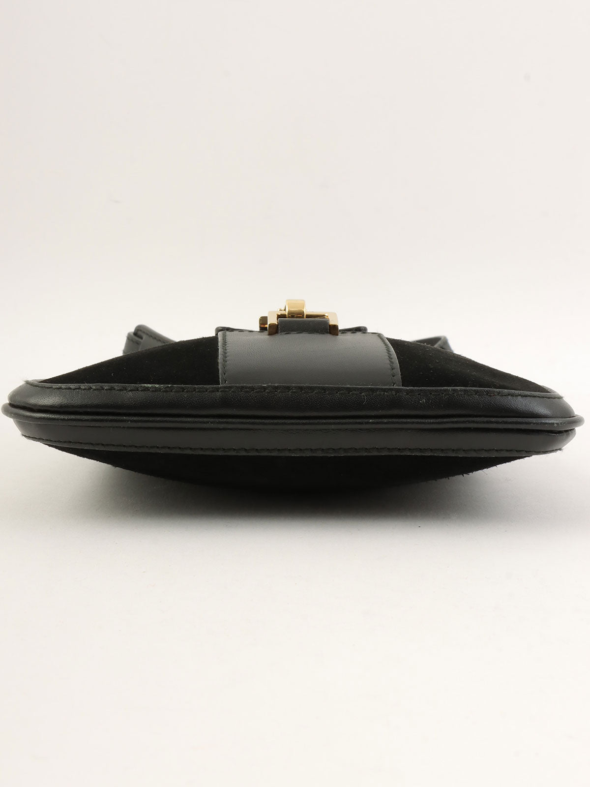 Suede Jackie Shoulder Bag in Black