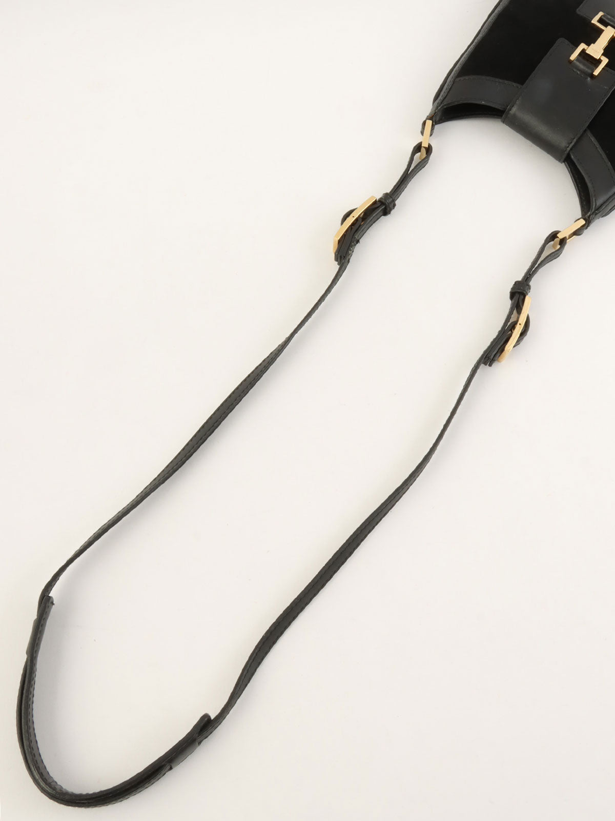 Suede Jackie Shoulder Bag in Black