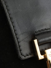 Suede Jackie Shoulder Bag in Black