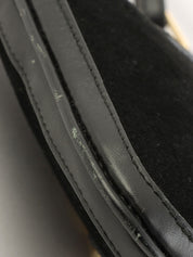 Suede Jackie Shoulder Bag in Black