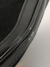 Suede Jackie Shoulder Bag in Black