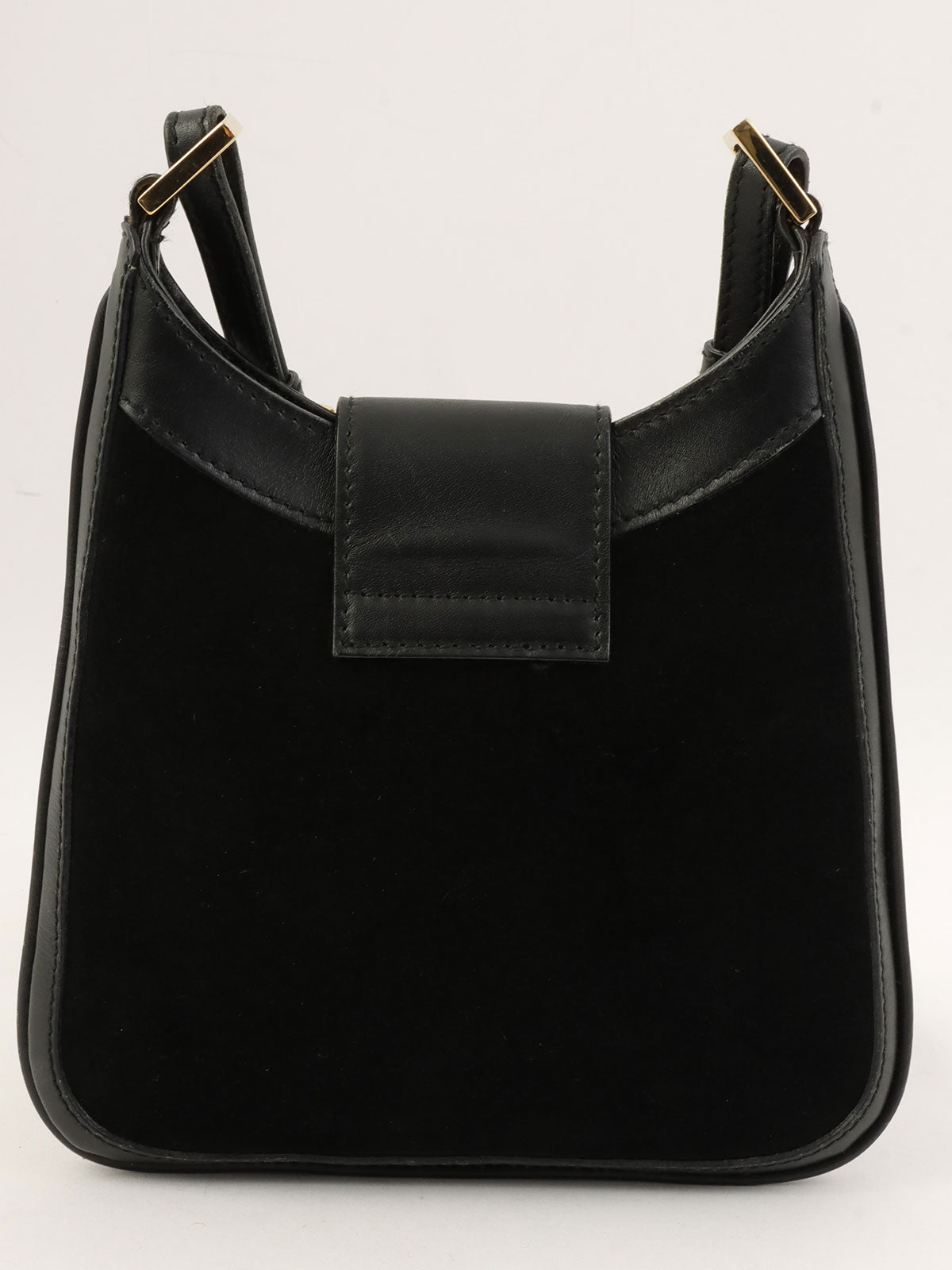 Suede Jackie Shoulder Bag in Black